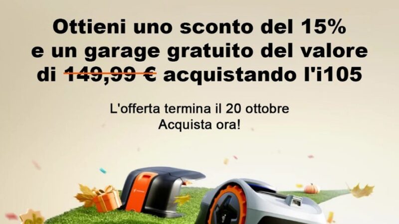 Taglio intelligente e senza sforzo: Navimow i105 in promozione per due settimane a ottobre