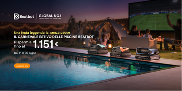 Beatbot, sconti fino ad oltre 1.000 euro per il Festival d’Estate della Piscina