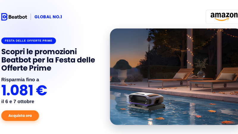 Pulizia piscina per l’inverno: le promozioni Beatbot per la Festa delle Offerte Prime