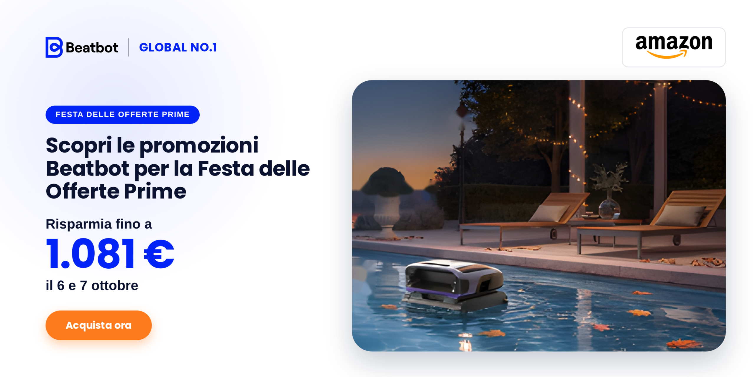 Pulizia piscina per l’inverno: le promozioni Beatbot per la Festa delle Offerte Prime